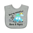 thumbnail image 1 of Inktastic Book My Reservation I'm Going to Nana and Papa's Boys or Girls Baby Bib, 1 of 4