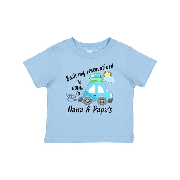 Inktastic Book My Reservation I'm Going to Nana and Papa's Boys or Girls Baby T-Shirt