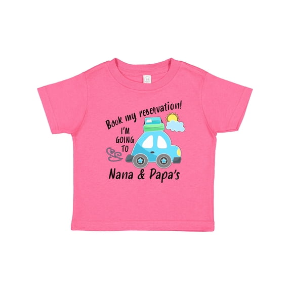 Inktastic Book My Reservation I'm Going to Nana and Papa's Boys or Girls Baby T-Shirt