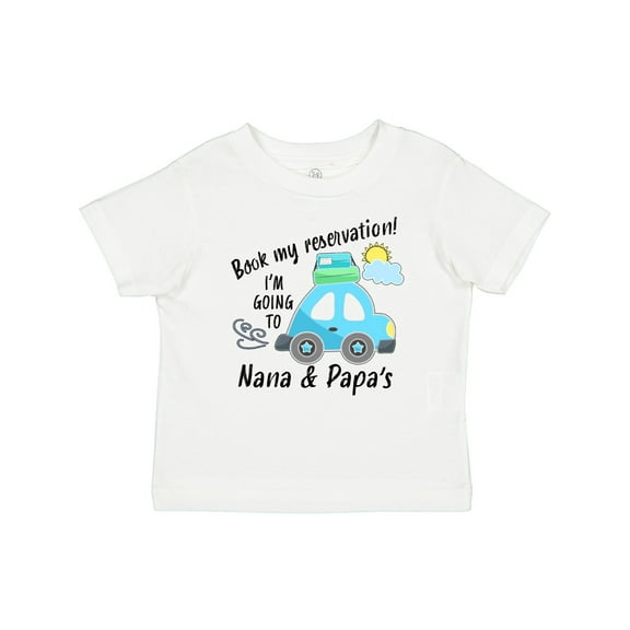 Inktastic Book My Reservation I'm Going to Nana and Papa's Boys or Girls Baby T-Shirt
