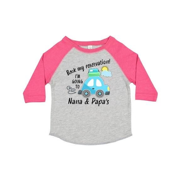 Inktastic Book My Reservation I'm Going to Nana and Papa's Boys or Girls Toddler T-Shirt