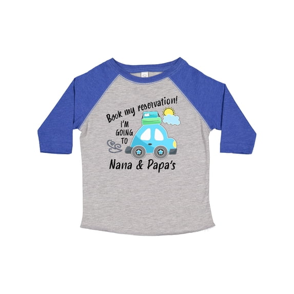 Inktastic Book My Reservation I'm Going to Nana and Papa's Boys or Girls Toddler T-Shirt