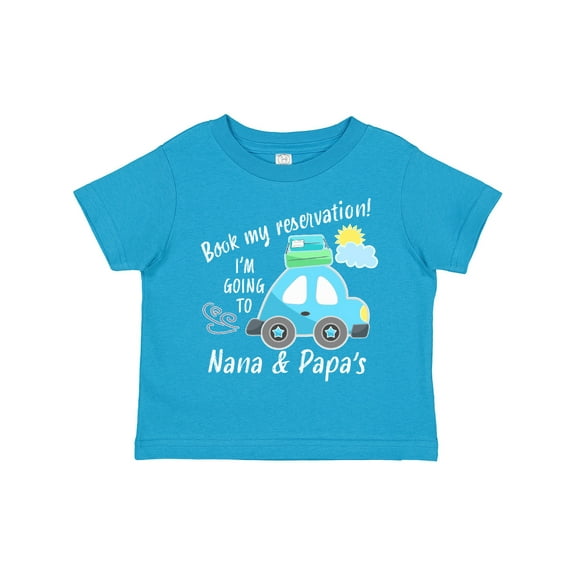 Inktastic Book My Reservation I'm Going to Nana and Papa's Boys or Girls Toddler T-Shirt