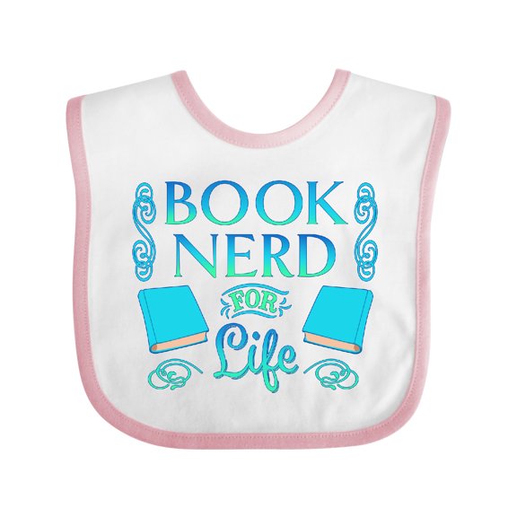 Inktastic Book Nerd for Life Boys or Girls Baby Bib