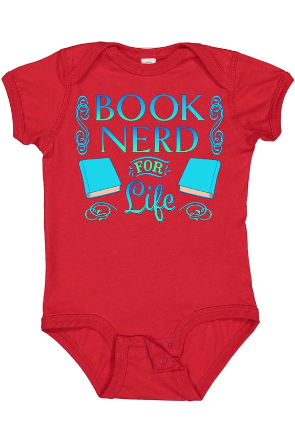 Book Nerd for Life Boys or Girls Baby Bodysuit