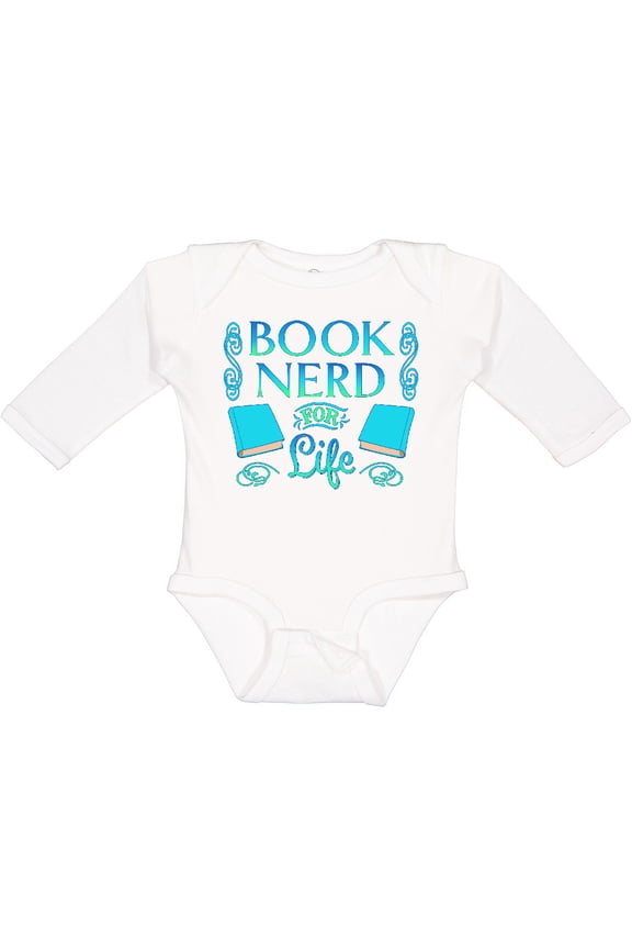 Book Nerd for Life Boys or Girls Long Sleeve Baby Bodysuit