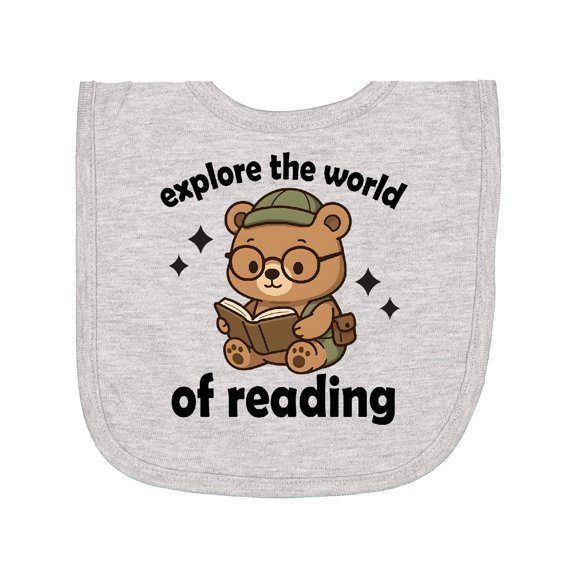 Inktastic Book Quote Explore the World of Reading Newborn Bib