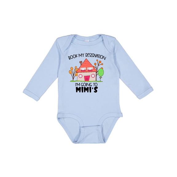 Inktastic Book my Reservation I'm Going To Mimi's- House Boys or Girls Long Sleeve Baby Bodysuit