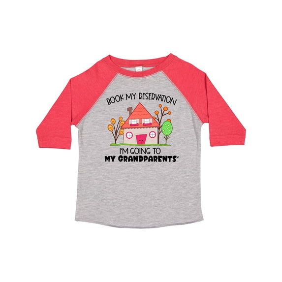 Inktastic Book my Reservation I'm Going To My Grandparents'- House Boys or Girls Toddler T-Shirt