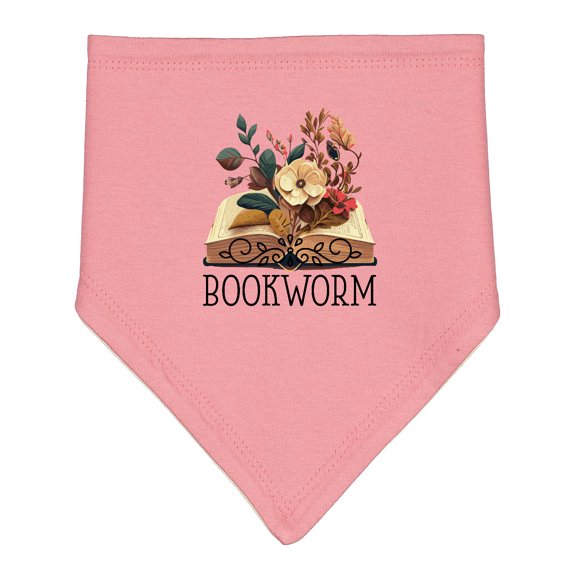 Inktastic Bookworm Book Lover Reading Quote Baby Bandana Bib