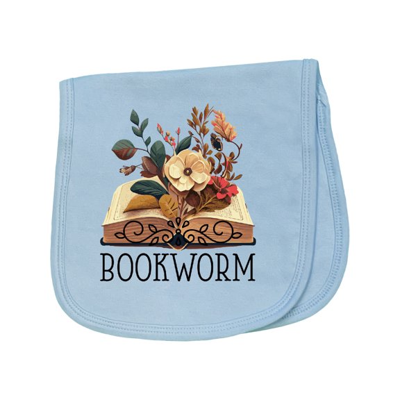 Inktastic Bookworm Book Lover Reading Quote Baby Burp Cloth