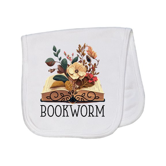 Inktastic Bookworm Book Lover Reading Quote Baby Burp Cloth