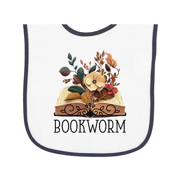 Inktastic Bookworm Book Lover Reading Quote Baby Terry Cloth Bib