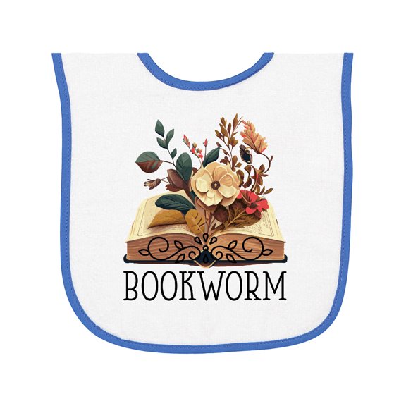 Inktastic Bookworm Book Lover Reading Quote Baby Terry Cloth Bib