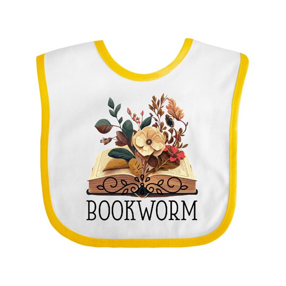 Inktastic Bookworm Book Lover Reading Quote Girls Baby Bib