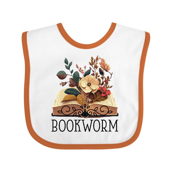 Inktastic Bookworm Book Lover Reading Quote Girls Baby Bib