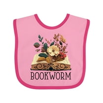 Inktastic Bookworm Book Lover Reading Quote Girls Baby Bib