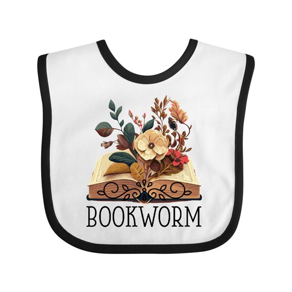 Inktastic Bookworm Book Lover Reading Quote Girls Baby Bib