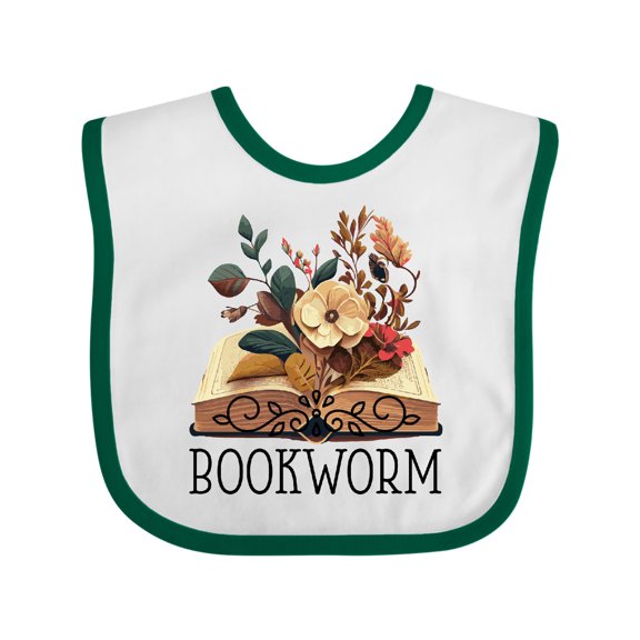 Inktastic Bookworm Book Lover Reading Quote Girls Baby Bib