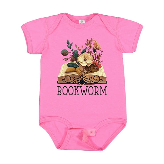Inktastic Bookworm Book Lover Reading Quote Girls Baby Bodysuit