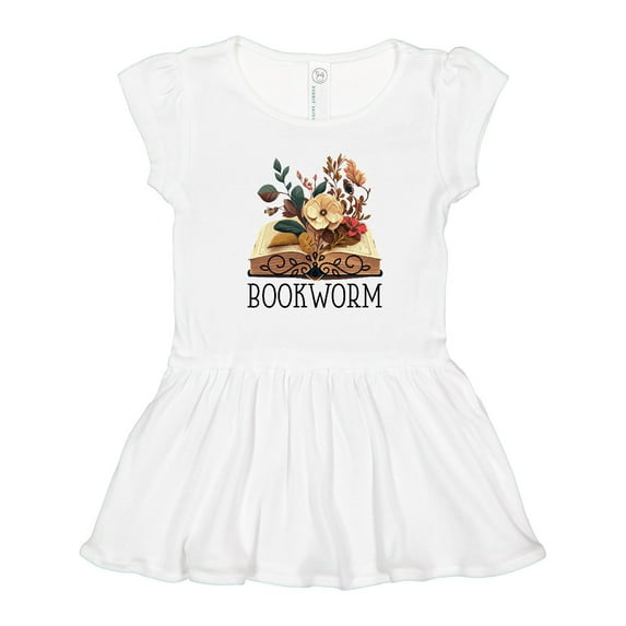 Inktastic Bookworm Book Lover Reading Quote Girls Toddler Dress