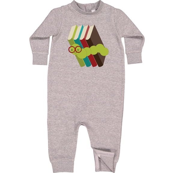Inktastic Bookworm Books Reading Baby Fleece Romper