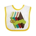 thumbnail image 1 of Inktastic Bookworm Books Reading Boys or Girls Baby Bib, 1 of 4