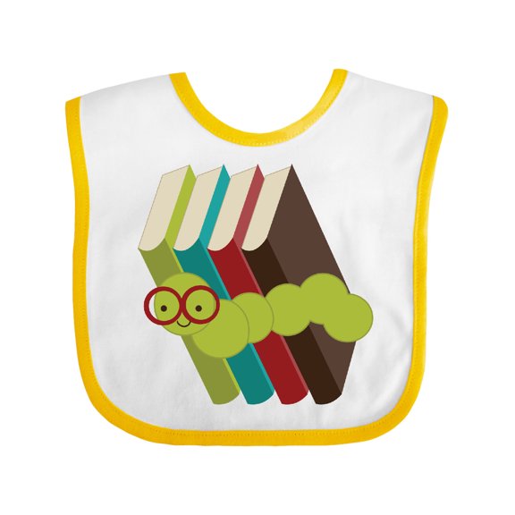 Inktastic Bookworm Books Reading Boys or Girls Baby Bib