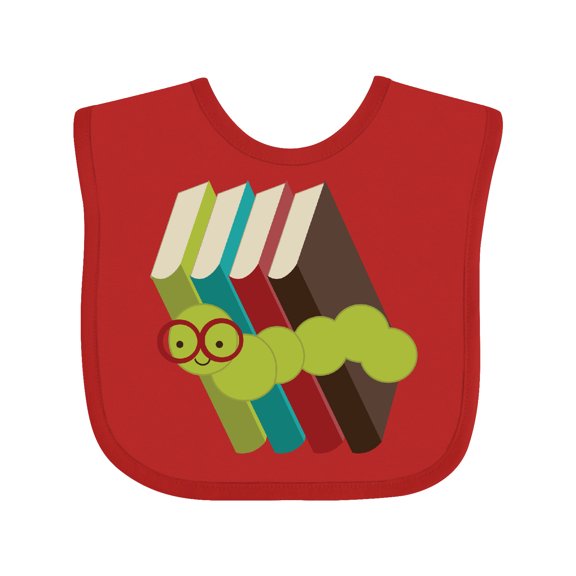 Inktastic Bookworm Books Reading Boys or Girls Baby Bib