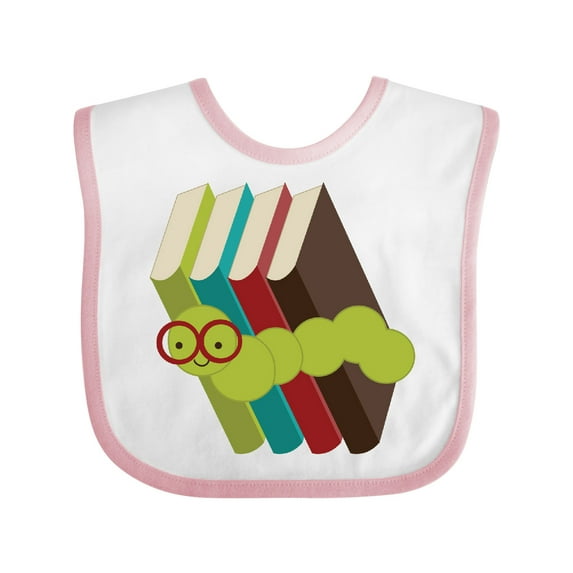 Inktastic Bookworm Books Reading Boys or Girls Baby Bib