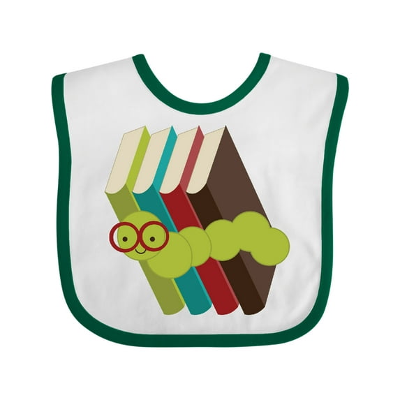 Inktastic Bookworm Books Reading Boys or Girls Baby Bib