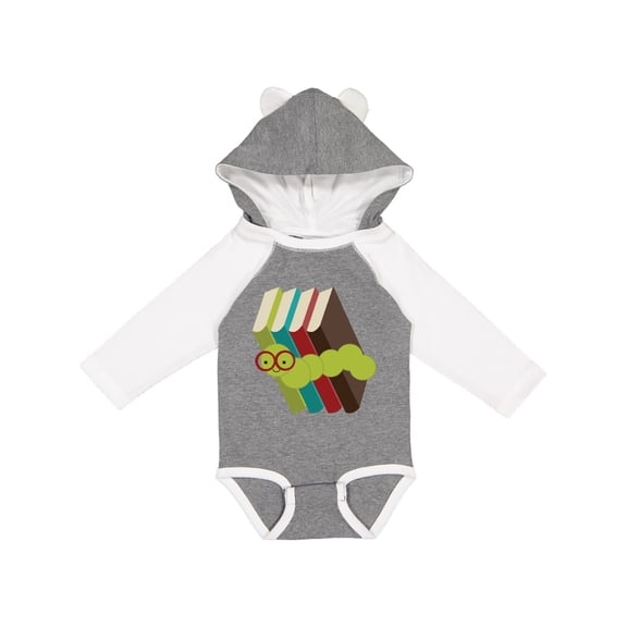 Inktastic Bookworm Books Reading Boys or Girls Long Sleeve Baby Bodysuit