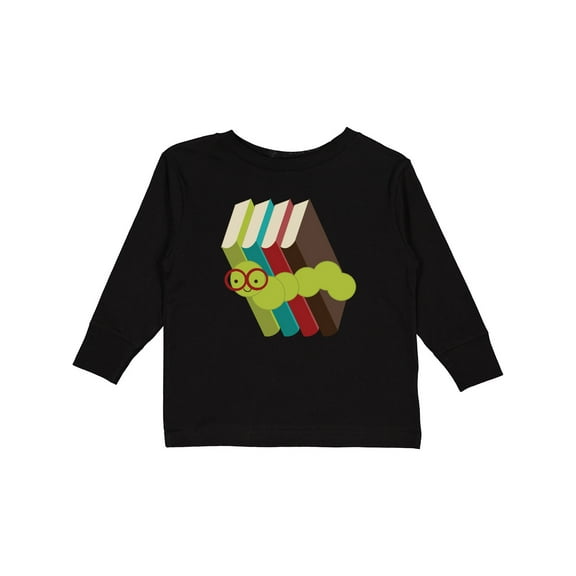 Inktastic Bookworm Books Reading Boys or Girls Long Sleeve Toddler T-Shirt