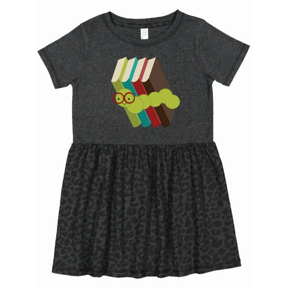 Inktastic Bookworm Books Reading Girls Toddler Dress