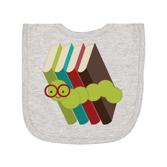 Inktastic Bookworm Books Reading Newborn Bib