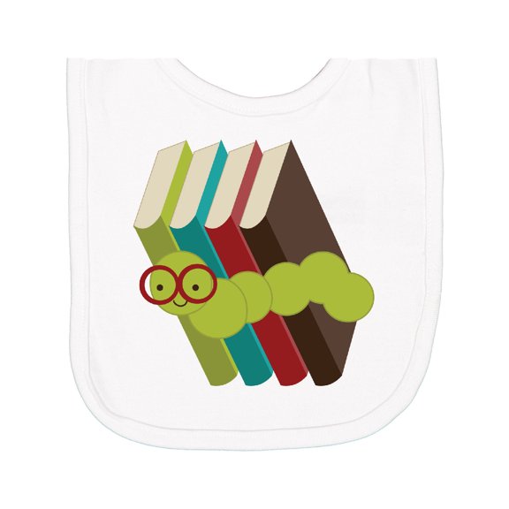 Inktastic Bookworm Books Reading Newborn Bib
