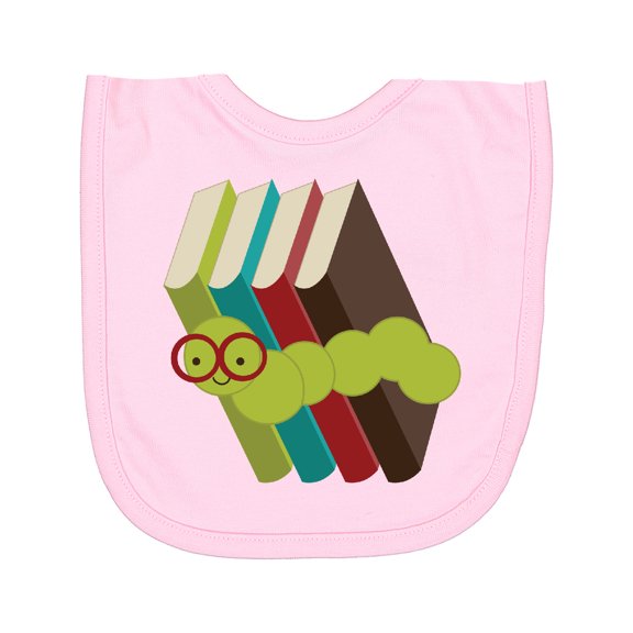 Inktastic Bookworm Books Reading Newborn Bib