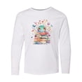 thumbnail image 1 of Inktastic Bookworm Flowered Reading Long Sleeve Youth T-Shirt, 1 of 5