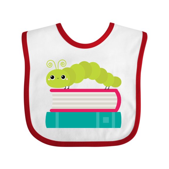 Inktastic Bookworm Future Reader Books Boys or Girls Baby Bib