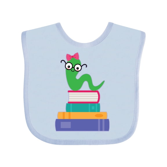 Inktastic Bookworm Girls Reading Gift Girls Baby Bib