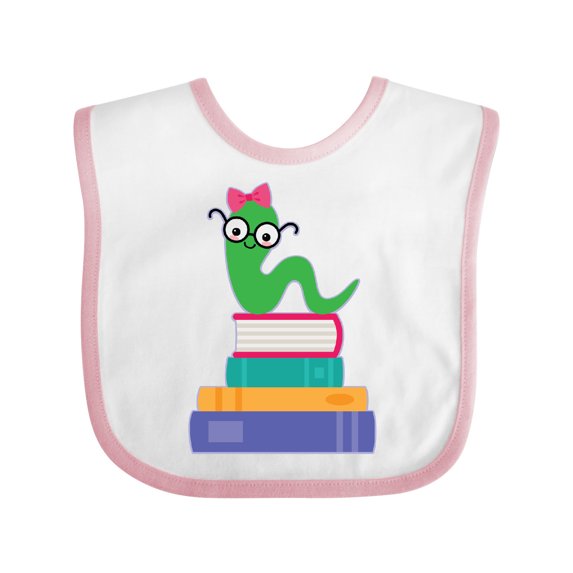 Inktastic Bookworm Girls Reading Gift Girls Baby Bib
