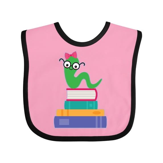 Inktastic Bookworm Girls Reading Gift Girls Baby Bib