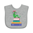 thumbnail image 1 of Inktastic Bookworm Girls Reading Gift Girls Baby Bib, 1 of 4