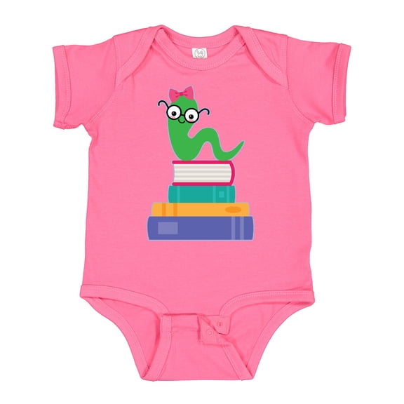 Inktastic Bookworm Girls Reading Gift Girls Baby Bodysuit