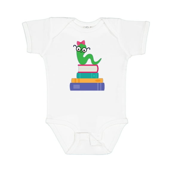 Inktastic Bookworm Girls Reading Gift Girls Baby Bodysuit