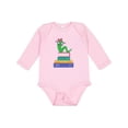 thumbnail image 1 of Inktastic Bookworm Girls Reading Gift Girls Long Sleeve Baby Bodysuit, 1 of 5