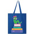 thumbnail image 1 of Inktastic Bookworm Girls Reading Gift Tote Bag, 1 of 3