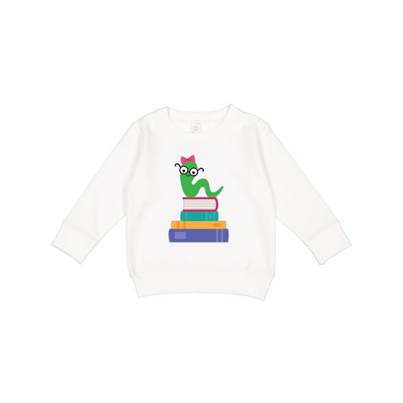 Inktastic Bookworm Girls Reading Toddler Sweatshirt