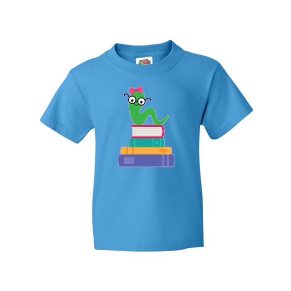 Inktastic Bookworm Girls Reading Youth T-Shirt
