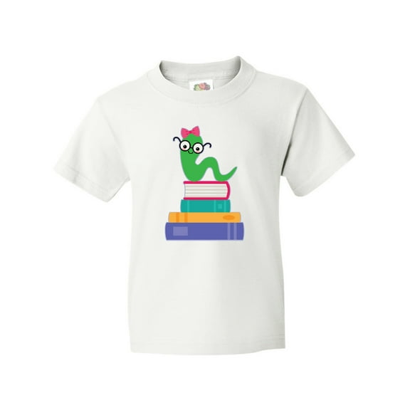 Inktastic Bookworm Girls Reading Youth T-Shirt